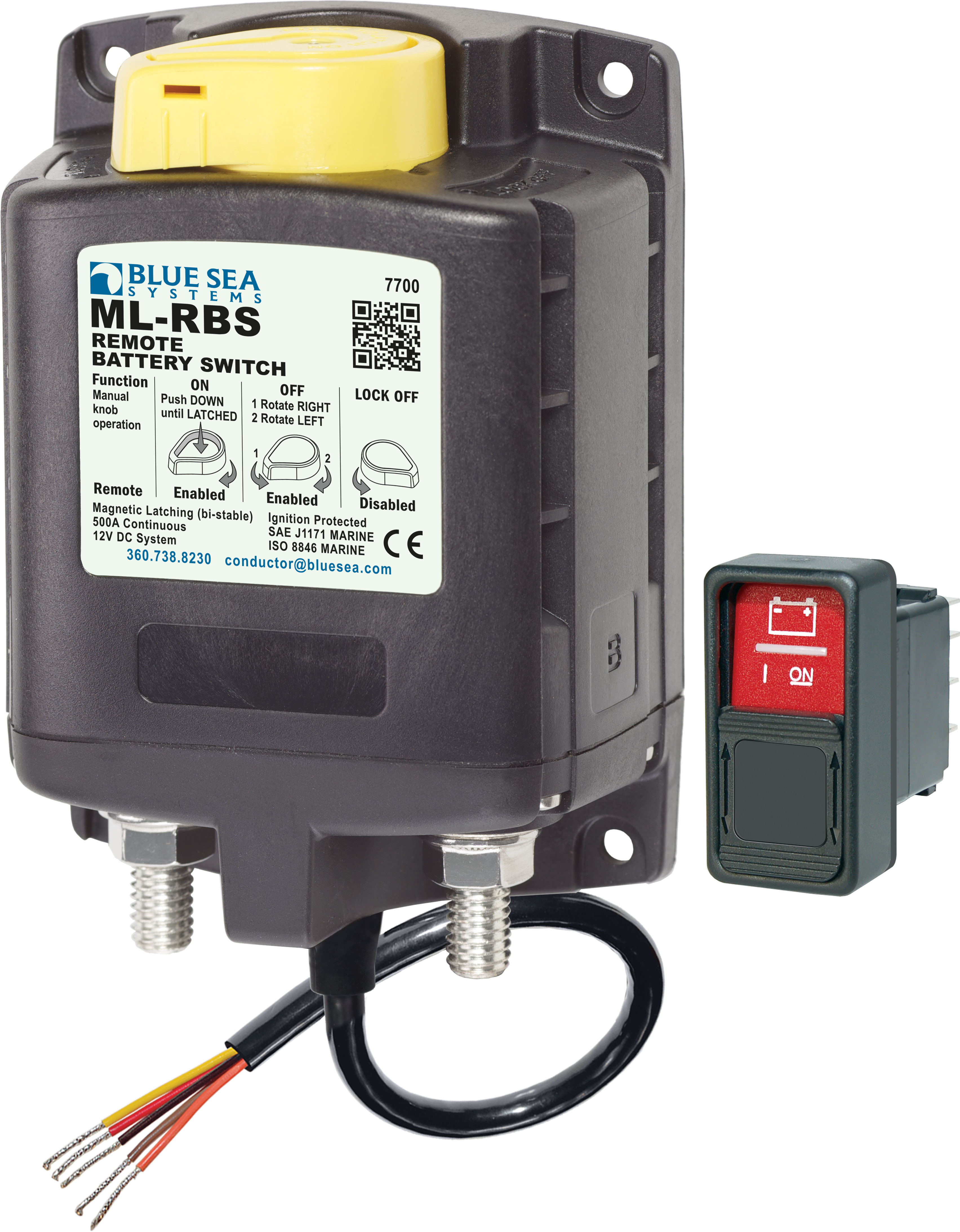 Blue Sea 12V-500A Remote Battery Switch ML-RBS